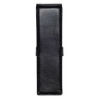 Diloro Leather Double Pen Case Pouch Holder For Two Pens Or Pencils Black