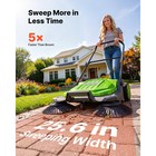Uimoso Manual Push Floor Sweeper With 25 6  Sweeping Width For Walk-behind Use