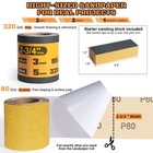 2 Rolls Self Adhesive Sandpaper Roll For Detail Sanding  Wood Crafts  Furnitu   