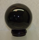 Large 4 3 4  Black Glass Sphere Crystal Fortune Teller Gazing Ball Marble 5 Lbs