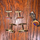 Vintage Pepsi-cola Bottle Cap Cufflinks And Tie Clip