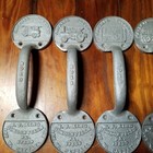 Vtg  9  Cast Iron Door Handles Lot Cattail Foundry E J King 10  Crt