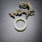 Chinese Hetian Jade Hand Carved Dragon Ring