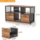 2 Drawer Wood File Cabinets Modern Mobile Lateral Filing Cabinet For Home office