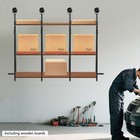 3-tier Shipping Container Shelf Brackets 100lb Capacity Steel Tool Organization