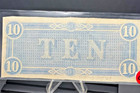 1864 Confederate States  10      T-68 Note     Crisp Civil War Currency     