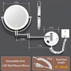 Wall Mounted Lighted Makeup Mirror With Magnification wall Mount Magnifying Mirr
