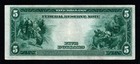 1914  5 Large Size New York Beautiful Xf  au Federal Reserve Note 