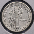 1942 About Uncirculated 90  Silver Mercury Dime 