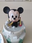 Vintage Goebel 1984 Disney Baby Mickey Mouse  Music Box Plays Row Your Boat Tag 