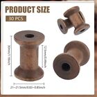 30pcs Antique Wooden Spools 1 18  Ribbon Spools For Diy Crafts - Coconut Brown