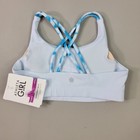 Athleta Girl Sports Bra Size Large 12 Light Blue Color Straps Padded Nwt