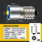 100x Ruiandsion E10 6-30v White 6000k Screw Base Bulbs Miniature Lamp Wholasale