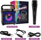 Portable Bluetooth Speaker Karaoke Machine  free Mic For Kids adults Party Light