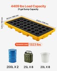 Vevor Spill Containment Pallet 2 Drum 4409 Lbs Capacity Hdpe Modular Tray Yellow