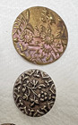 Lot Of 5 Victorian Floral Metal Buttons Raised Details Mixed Lot 1 2 - 1 Inch