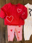 Carter s Baby Girl Newborn Outfits Shirts Sweaters Pants Heart Bow Clothes Lot