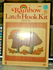 Vintage Rainbow Mushroom Latch Hook Rug By Jeannie 20 x27  no Latch  Hook