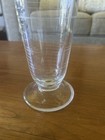 Antique Glass Etched Glass Footed Apothecary Medical  Measuring Beaker Barware
