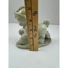 Vintage Haeger Style Pottery Prancing Clydesdale Horse Pony Figurine Light Gray