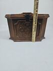 Vintage Max Klein Sc-2015 Ornate Faux Wood Plastic Sewing Box W  Tray   Notions