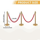 12-piece Gold Stanchion Set With 26ft Red Carpet   10 Velvet Ropes  Hollow Base