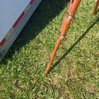 Vintage Antique Buff Wood Brass Transit Tripod Nice Looking