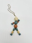 Vintage 1940 Waggie Wheels Plakie Celluloid Bead Baby Crib Rattle Hand Painted 