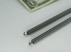 Lot 2 Super Long Thin Steel Extension Springs 7 875  Long  099  Wire   095  Hook