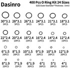 400 Pcs Rubber O-rings Assortment Kit  24 Sizes O-ring Sealing Black 