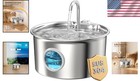 Cat Fountain For Drinking - 88oz Stainless Steel Water Bowl