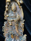 8 1 Inches Large Chinese Old Boxwood Hand Carved  kwanyin Bodhisattva  Statue