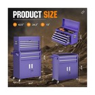 Oakcloud Lockable 8-drawer Rolling Tool Chest   Cabinet Combo With Black Line   