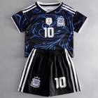 Youth Kid Lionel Messi  10 Argentina Away Soccer Jersey   Short Set 18-28