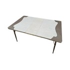 Mcm Virtue Brothers Formica Dining Table 47 25    X 35 5      Leaf - Western Chrome