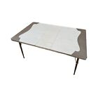 Virtue Brothers Formica Dining Table 47 25    X 35 5      Leaf - Mcm Western Chrome