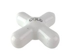 White Ceramic Cold Water Faucet Cross Handle Replacement Sink Tub Knob 3 5 