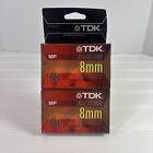2 Pack Tdk Mp Superior Grade 120 Minutes  8mm Video Cassette Camcorder Tapes
