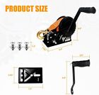 Boat Trailer Winch   heavy Duty Hand Winch With Polyester Strap  3500lbs