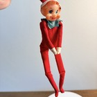 Elf On A Shelf Vintage Japan Knee-hugger Sitter Christmas Pixie Doll