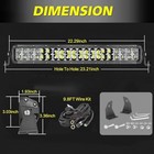 Led Light Bar Kit   200w 5d Lens Offroad Driving Light Spot Flood Combo 20 Inch