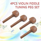 4pcs Violin Tuning Peg Set  Jujube Wood  Replacement Wooden Tuning Pegs For 3 4