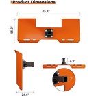 3 8  Thick Skid Steer Mount Plate Quick Attach W  2  Removable Hitch Orange Us