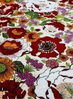 Vintage Queen Bright Floral Mcm 60s 70s Quilted Bedspread     wonderly Company Inc