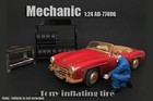 Mechanic Tony Inflating Tire American Diorama 77496 1 24 Scale Male Man 2 