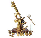 Very Large Binocular Microscope In Case With Accessories 