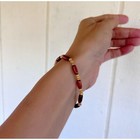 Hawaiian Jewelry Koa Wood Rice Bead And Coconut Bead Elastic Hawaii Bracelet