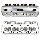 2x Complete Aluminum Cylinder Heads For Sbc Chevy 350 190cc 64cc 2 02 1 60 Angle