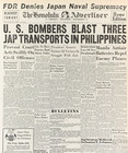 Honolulu Advertiser U s  Bombers Blast Newspaper Front Page Headline 1941  59