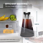 Cold Brew Coffee Maker 1 5l 51oz - Iced Tea Maker Glass Pitcher